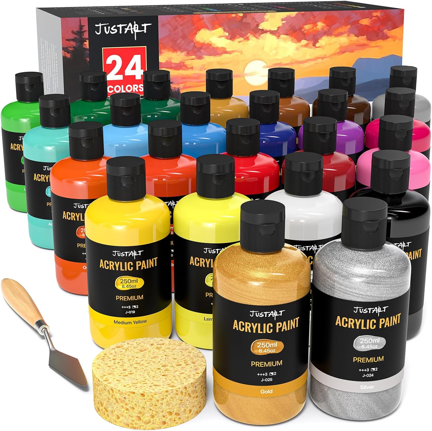 JusArt Acrylic Paint Set