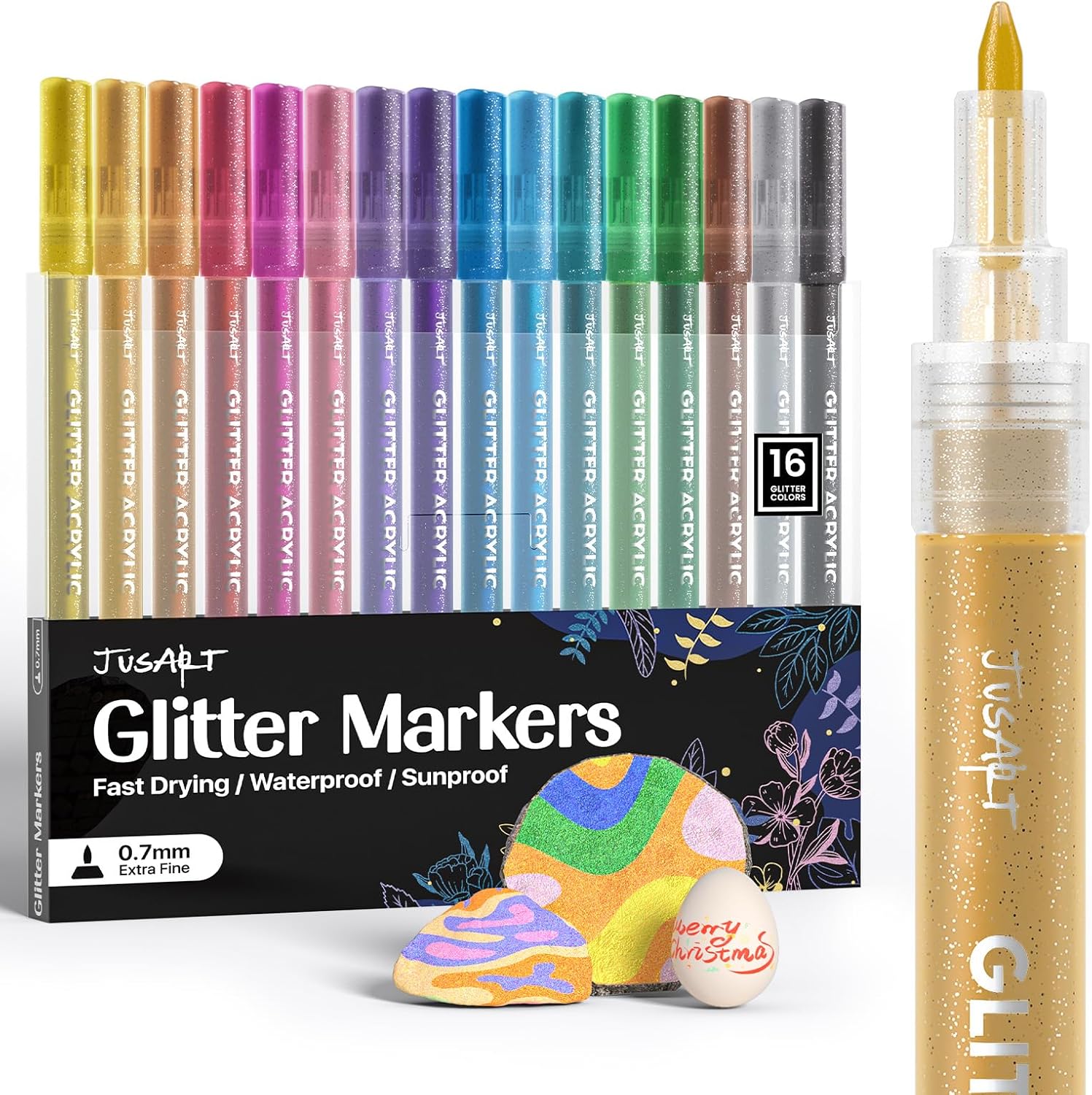 JusArt Glitter Markers