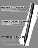 JusArt 4 Pcs Black Jumbo Poster Marker Set, 15mm and 0.7mm Tip