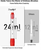 JusArt Water Brush Pens 12-Pack Leak-Proof Refillable Watercolor Pens