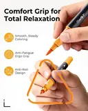 JusArt Artist Tape for Watercolor Paper + Water Based Coloring Markers 80 Colors