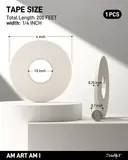 JusArt Artist Tape for Watercolor Paper, 1/4 + 1inch Wide Total 400FT Long, Whit
