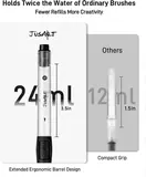 JusArt Water Brush Pens 6-Pack Leak-Proof Refillable Watercolor Pens
