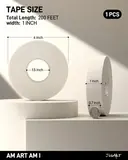 JusArt Artist Tape for Watercolor Paper, 1/4 + 1inch Wide Total 400FT Long, Whit