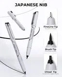 JusArt White Gel Pens 5 Pcs Fineliner Pens 12PCS