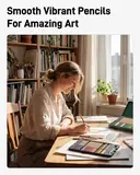 JusArt 48 Oil-Based Colored Pencils – Soft Core, Durable, Vibrant