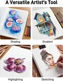 JusArt 48 Oil-Based Colored Pencils – Soft Core, Durable, Vibrant