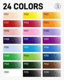 JusArt 24 Oil-Based Colored Pencils – Soft Core, Durable, Vibrant