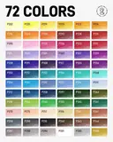 JusArt 72 Oil-Based Colored Pencils – Soft Core, Durable, Vibrant