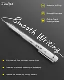 JusArt White Gel Pens 5 Pcs Fineliner Pens 12PCS