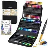 JusArt Artist Tape for Watercolor Paper + Water Based Coloring Markers 80 Colors