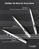 JusArt White Gel Pens 5 Pcs Fineliner Pens 12PCS